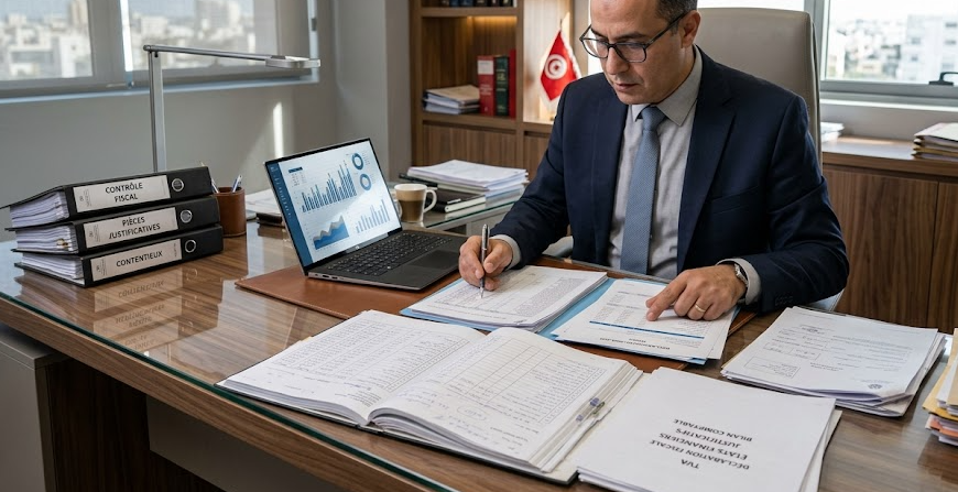 Contrôle fiscal en Tunisie avec analyse de documents comptables et fiscaux